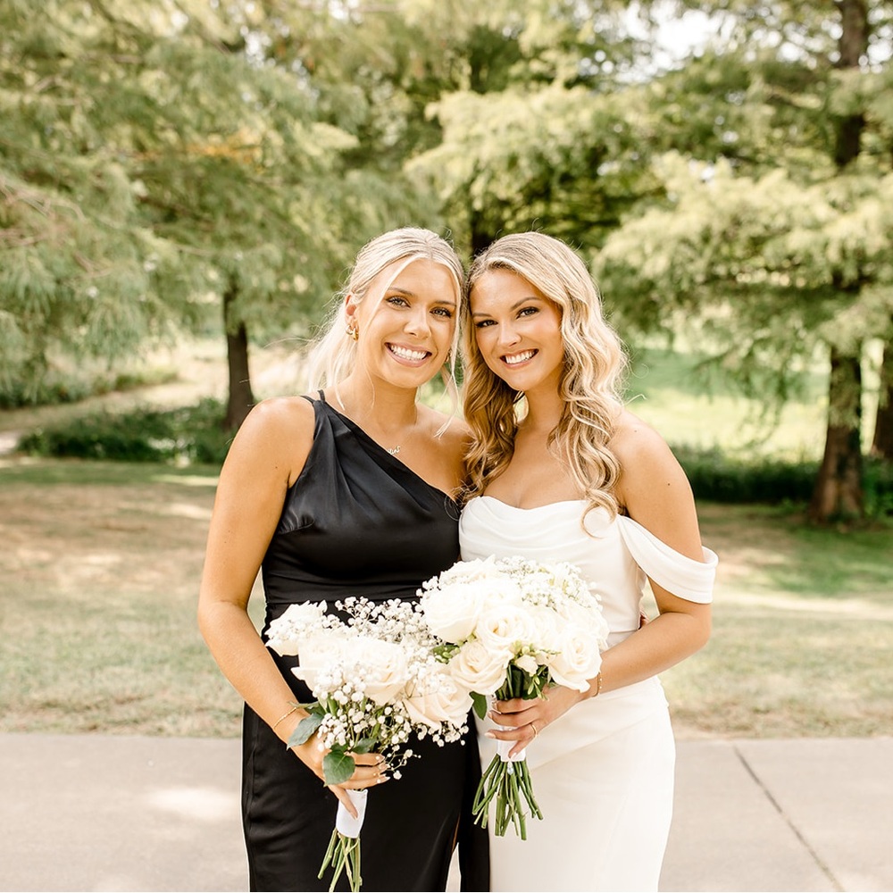 Lulu’s Signature Elegance Black Satin One-Shoulder Maxi Dress long bridesmaid